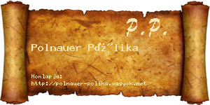 Polnauer Pólika névjegykártya